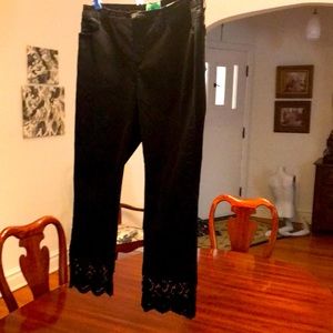 Pappagallo crochet hem ankle pants Size 12